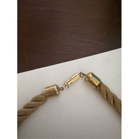 Vintage Women's Chunky Brown Twisted Rope Matinee Necklace Western Equestrian - Picture 4 of 7